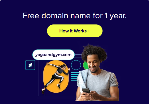 Bluehost hosting offer — includes free domain name for one year