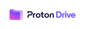 Proton Drive logo, secure cloud storage service with end-to-end encryption by Proton.