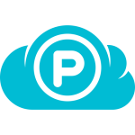 icons8-pcloud-480 pCloud logo — a bright blue cloud icon with a white circle and bold white letter "P" inside the center.
